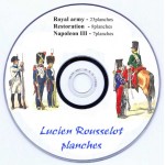 Rousselout. Royal army, Restoration, Napoleon III. CD